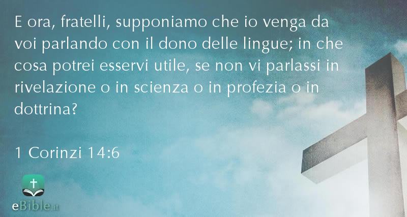 Bibbia 1 Corinzi capitolo 14 versetto 6