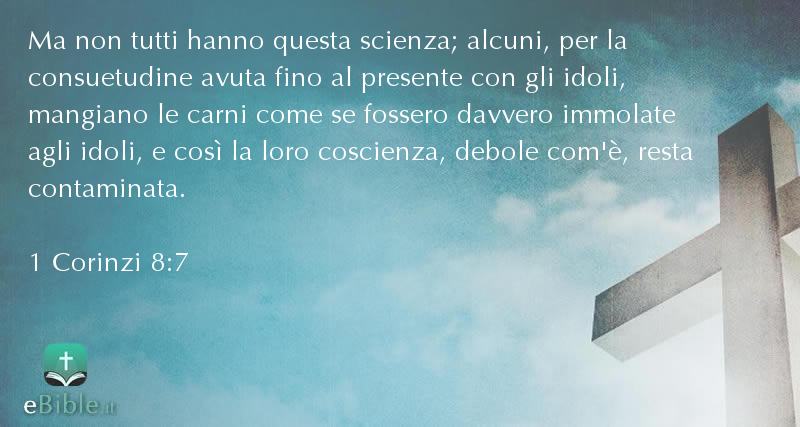 Bibbia 1 Corinzi capitolo 8 versetto 7