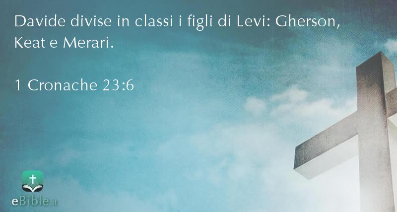 Bibbia 1 Cronache capitolo 23 versetto 6