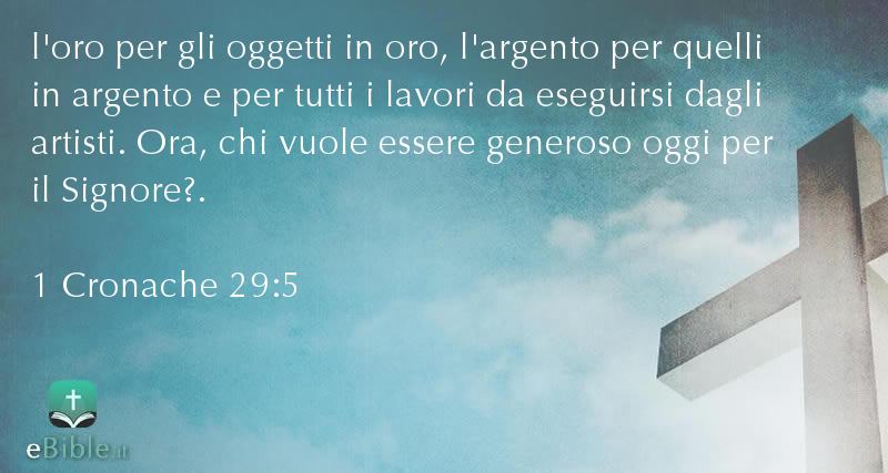 Bibbia 1 Cronache capitolo 29 versetto 5