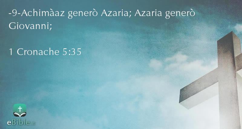 Bibbia 1 Cronache capitolo 5 versetto 35