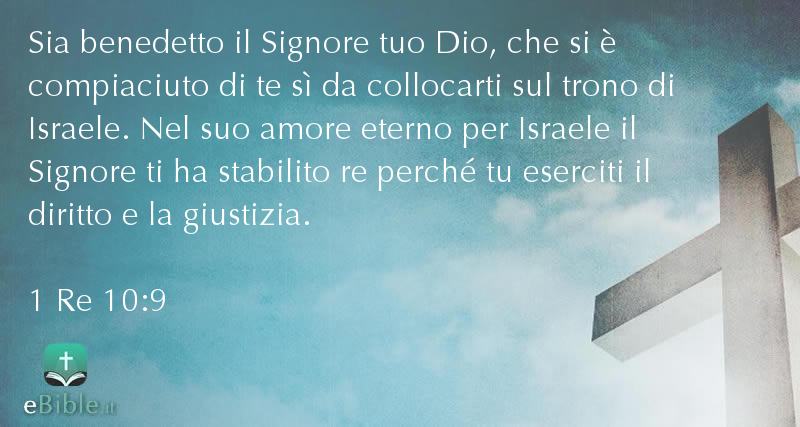 Bibbia 1 Re capitolo 10 versetto 9
