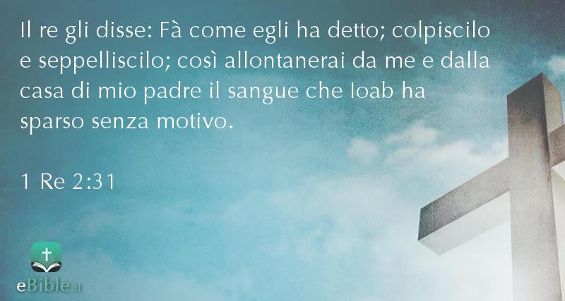 Bibbia 1 Re capitolo 2 versetto 31