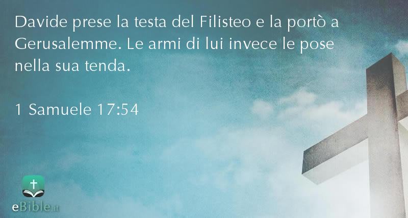 Bibbia 1 Samuele capitolo 17 versetto 54
