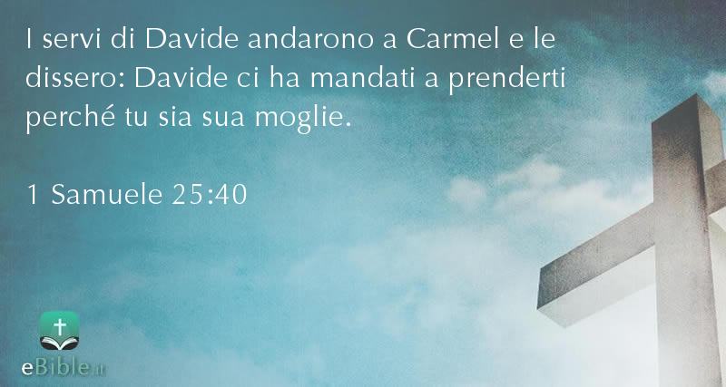 Bibbia 1 Samuele capitolo 25 versetto 40