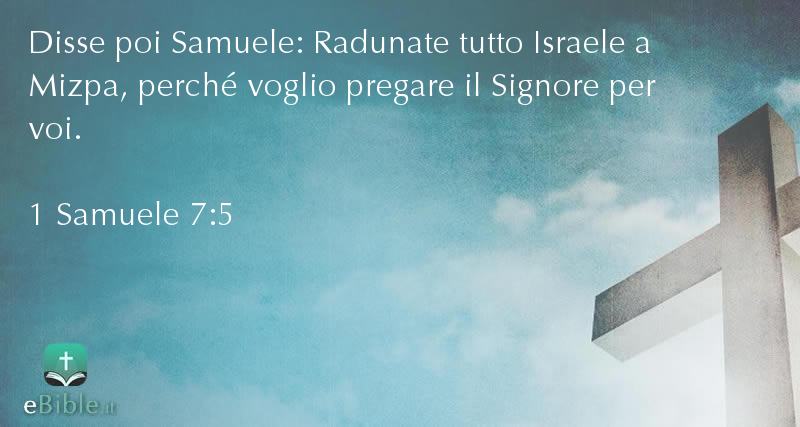 Bibbia 1 Samuele capitolo 7 versetto 5
