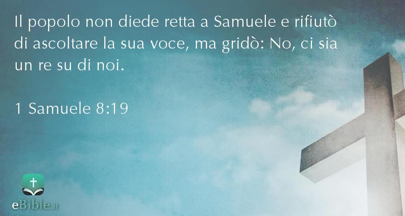 Bibbia 1 Samuele capitolo 8 versetto 19