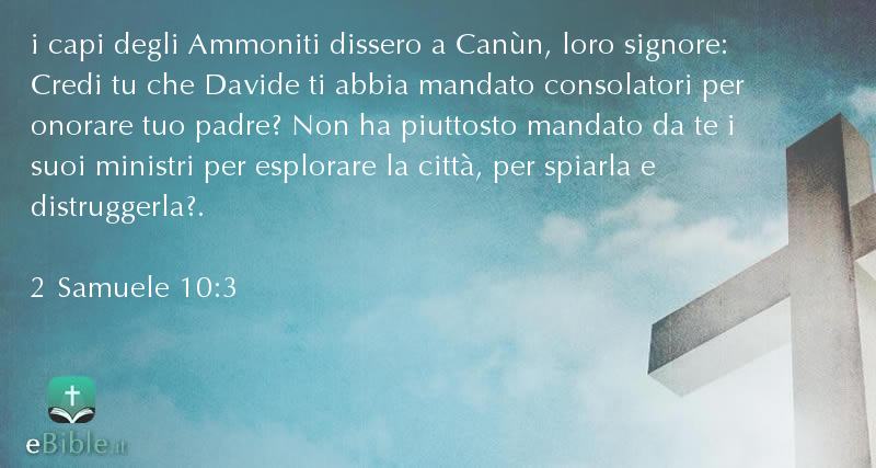 Bibbia 2 Samuele capitolo 10 versetto 3