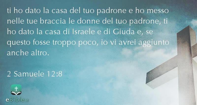 Bibbia 2 Samuele capitolo 12 versetto 8
