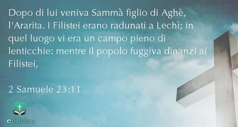 Bibbia 2 Samuele capitolo 23 versetto 11
