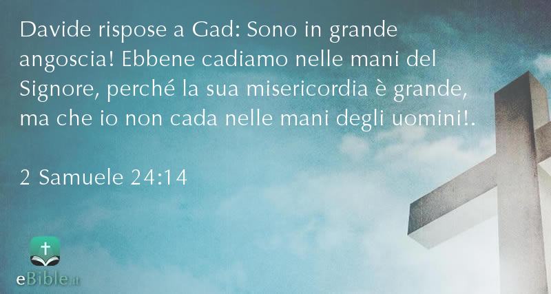 Bibbia 2 Samuele capitolo 24 versetto 14