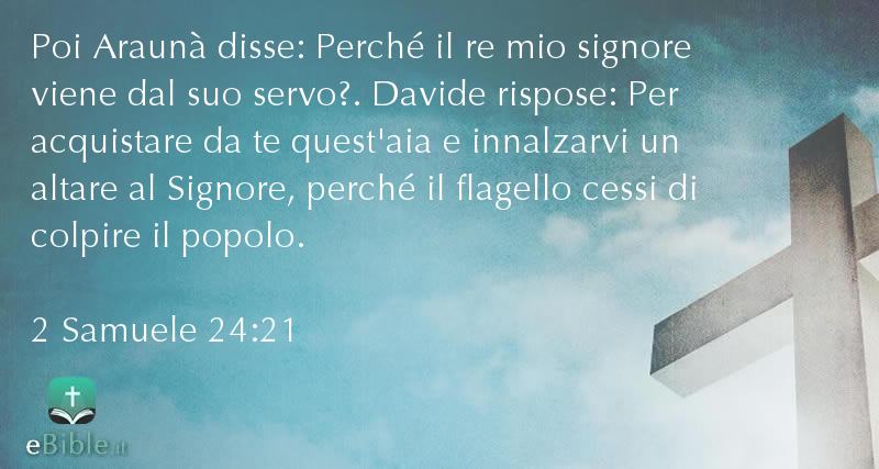 Bibbia 2 Samuele capitolo 24 versetto 21