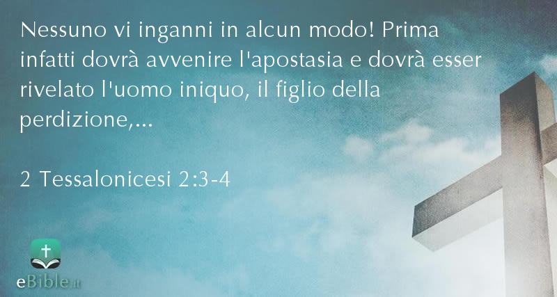 Bibbia 2 Tessalonicesi capitolo 2 versetti 3:4