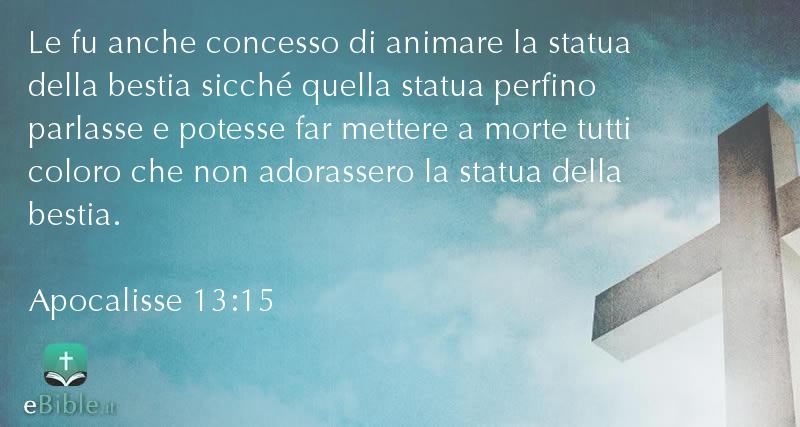 Bibbia Apocalisse capitolo 13 versetto 15