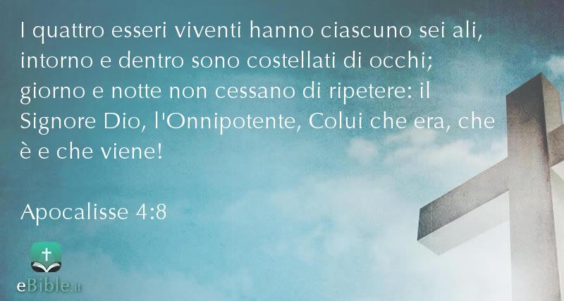 Bibbia Apocalisse capitolo 4 versetto 8