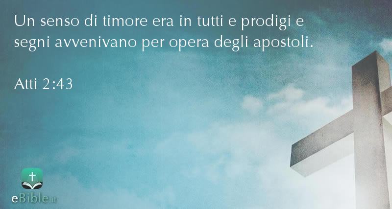 Bibbia Atti capitolo 2 versetto 43