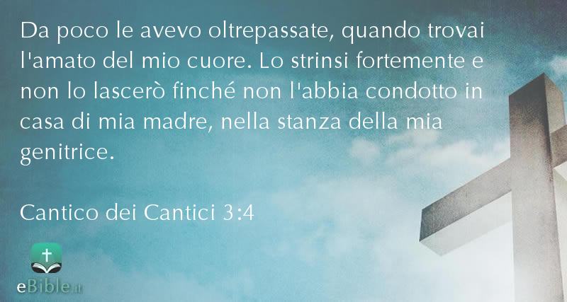 Bibbia Cantico dei Cantici capitolo 3 versetto 4