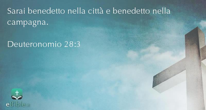 Bibbia Deuteronomio capitolo 28 versetto 3