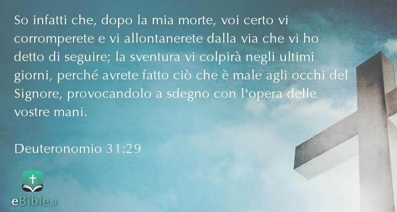 Bibbia Deuteronomio capitolo 31 versetto 29