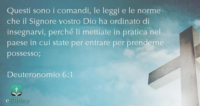 Bibbia Deuteronomio capitolo 6 versetto 1