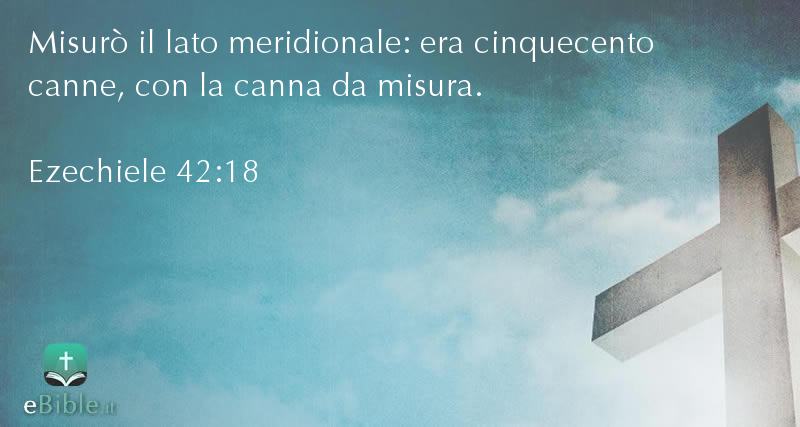 Bibbia Ezechiele capitolo 42 versetto 18