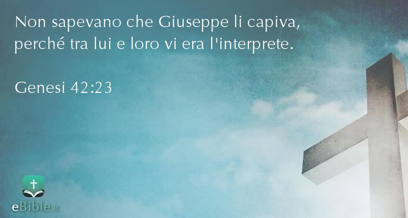 Bibbia Genesi capitolo 42 versetto 23
