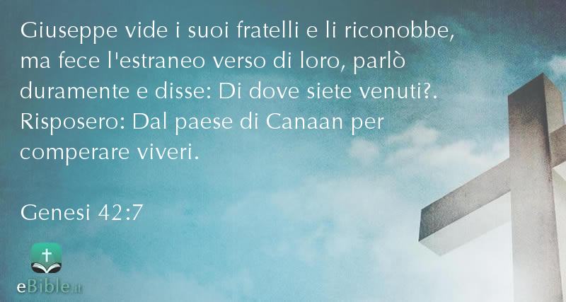 Bibbia Genesi capitolo 42 versetto 7