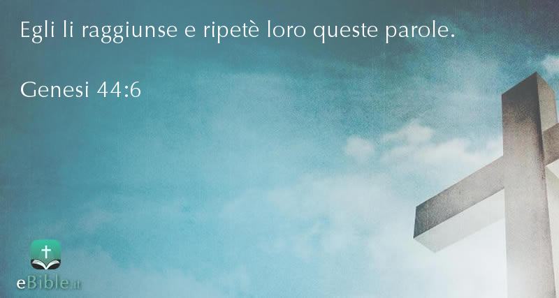 Bibbia Genesi capitolo 44 versetto 6
