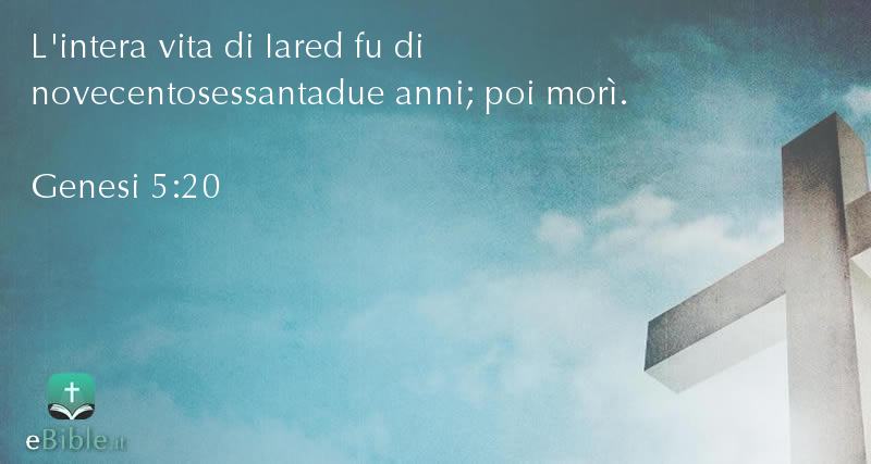 Bibbia Genesi capitolo 5 versetto 20