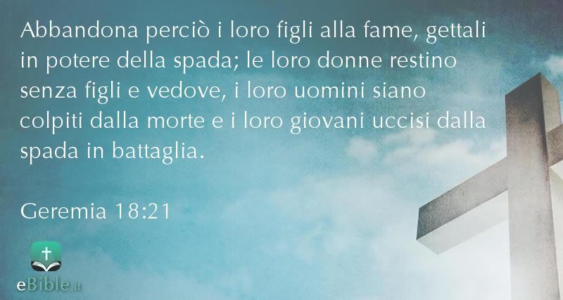 Bibbia Geremia capitolo 18 versetto 21