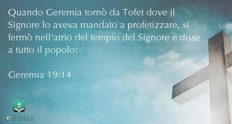 Bibbia Geremia capitolo 19 versetto 14