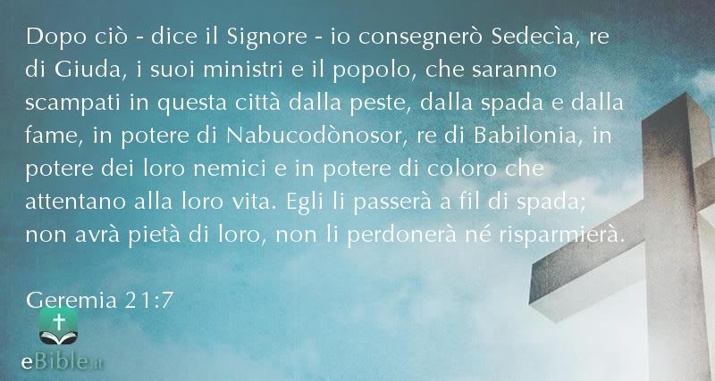 Bibbia Geremia capitolo 21 versetto 7