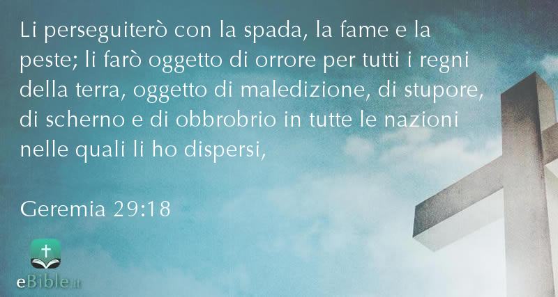 Bibbia Geremia capitolo 29 versetto 18