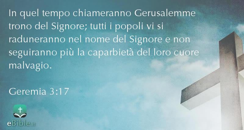 Bibbia Geremia capitolo 3 versetto 17