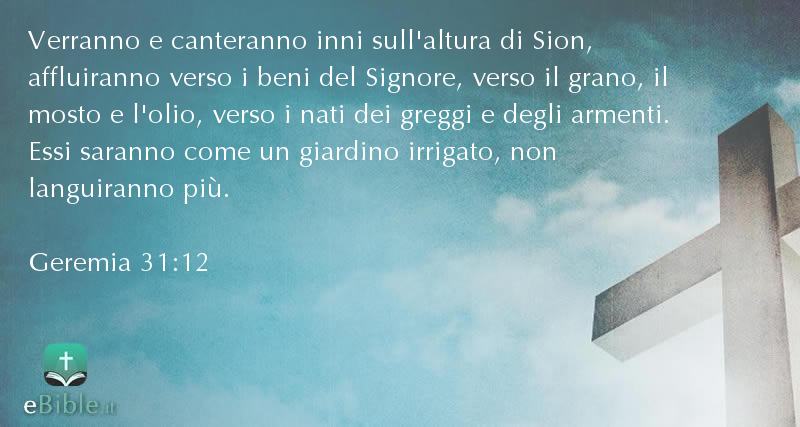 Bibbia Geremia capitolo 31 versetto 12