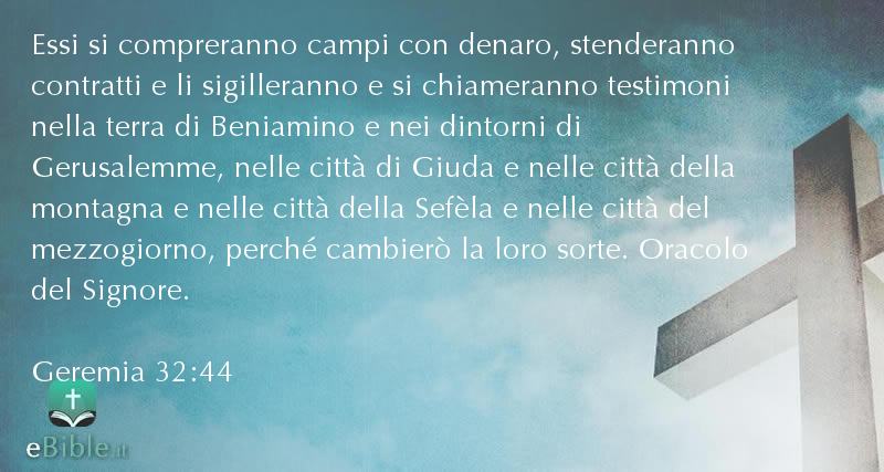 Bibbia Geremia capitolo 32 versetto 44