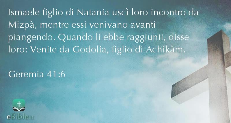 Bibbia Geremia capitolo 41 versetto 6