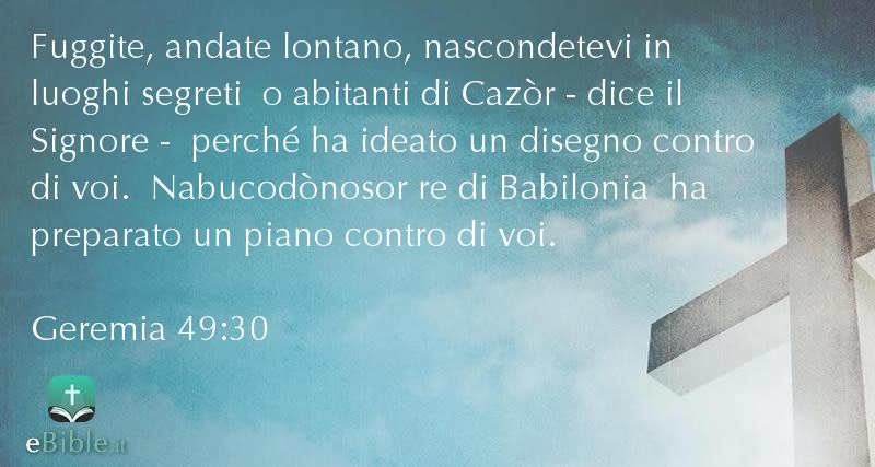 Bibbia Geremia capitolo 49 versetto 30