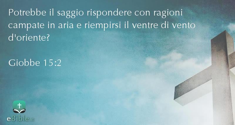 Bibbia Giobbe capitolo 15 versetto 2