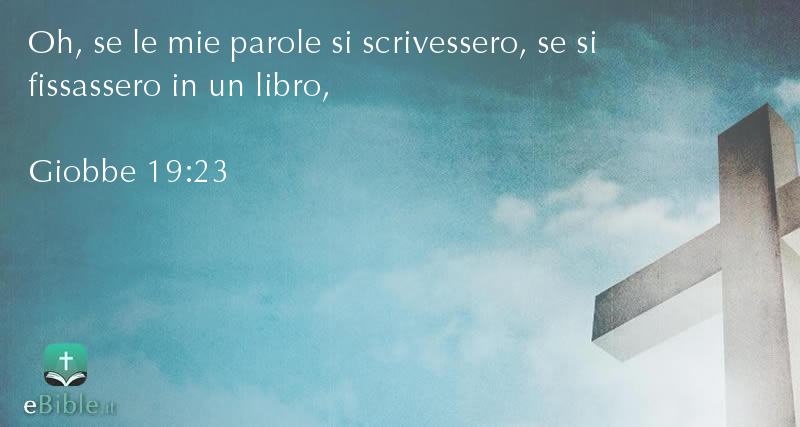 Bibbia Giobbe capitolo 19 versetto 23