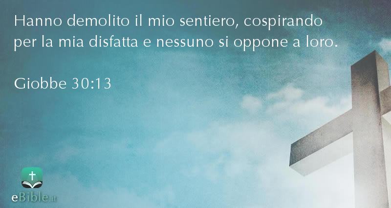 Bibbia Giobbe capitolo 30 versetto 13
