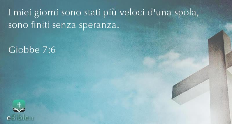 Bibbia Giobbe capitolo 7 versetto 6