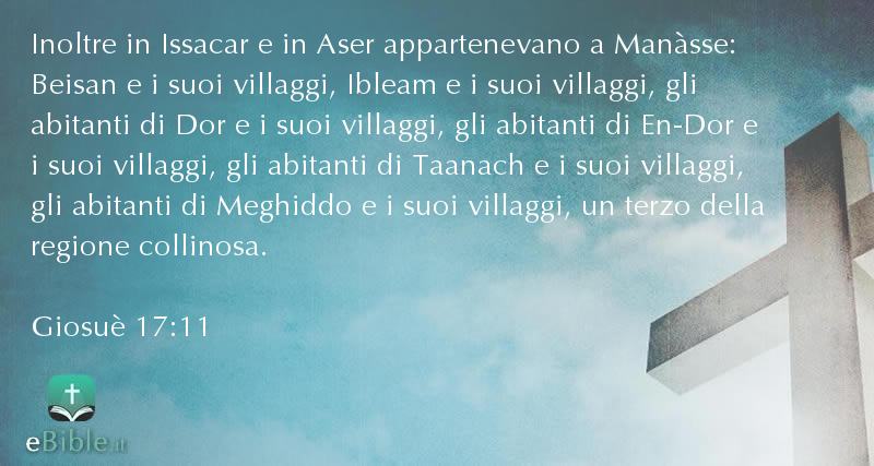 Bibbia Giosuè capitolo 17 versetto 11