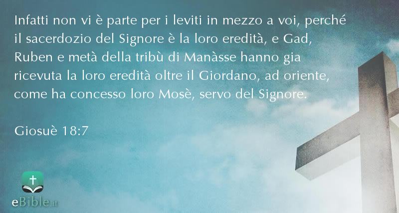 Bibbia Giosuè capitolo 18 versetto 7