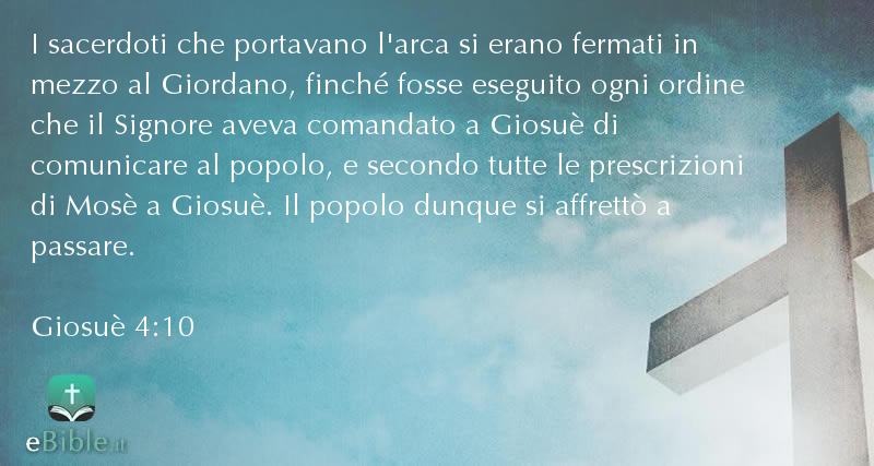 Bibbia Giosuè capitolo 4 versetto 10