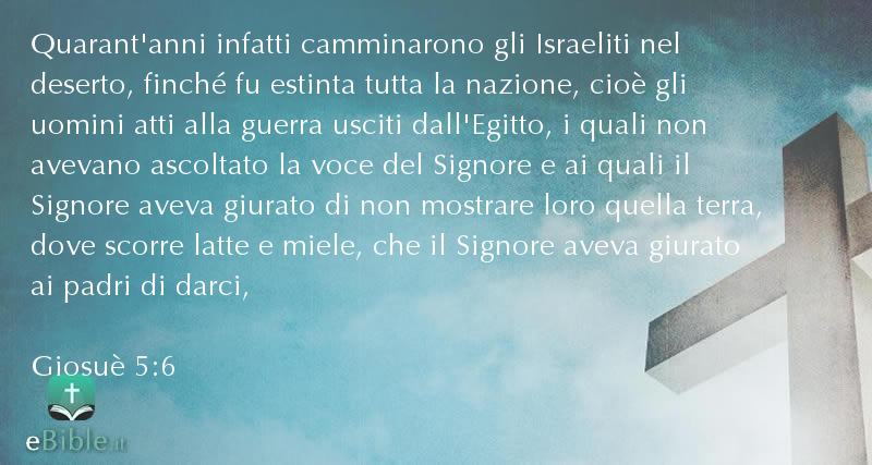Bibbia Giosuè capitolo 5 versetto 6