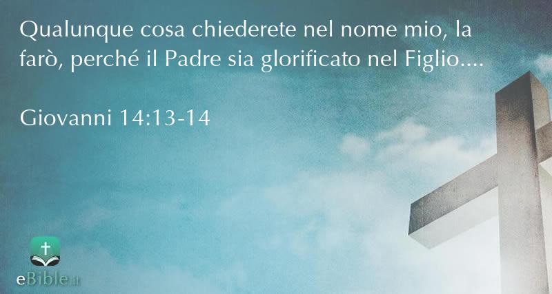 Bibbia Giovanni capitolo 14 versetti 13:14