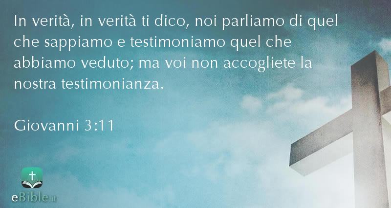 Bibbia Giovanni capitolo 3 versetto 11