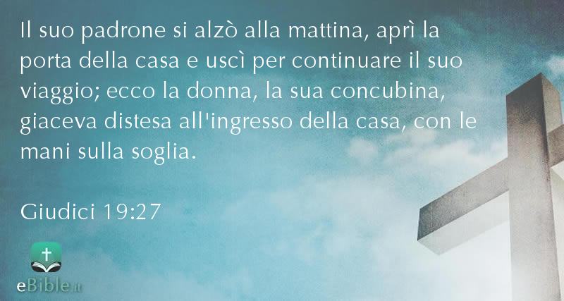 Bibbia Giudici capitolo 19 versetto 27