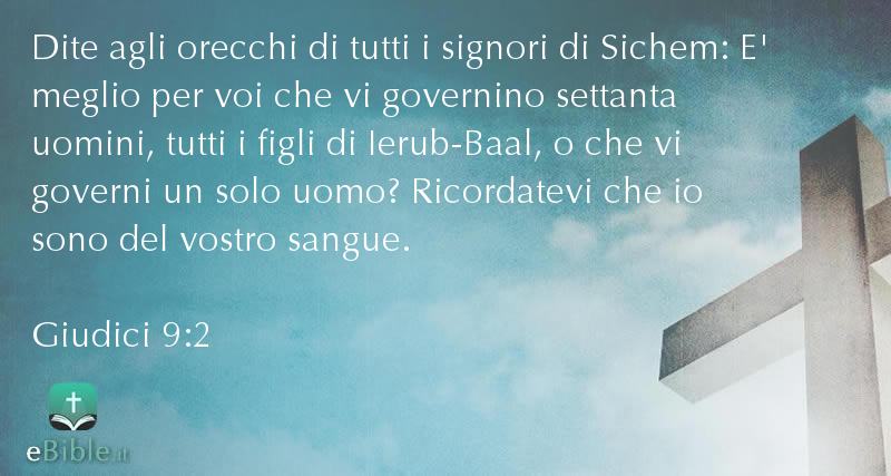 Bibbia Giudici capitolo 9 versetto 2